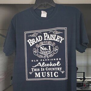 BRAD PAISLEY CONCERT MECH NAVY T-SHIRT MEDIUM